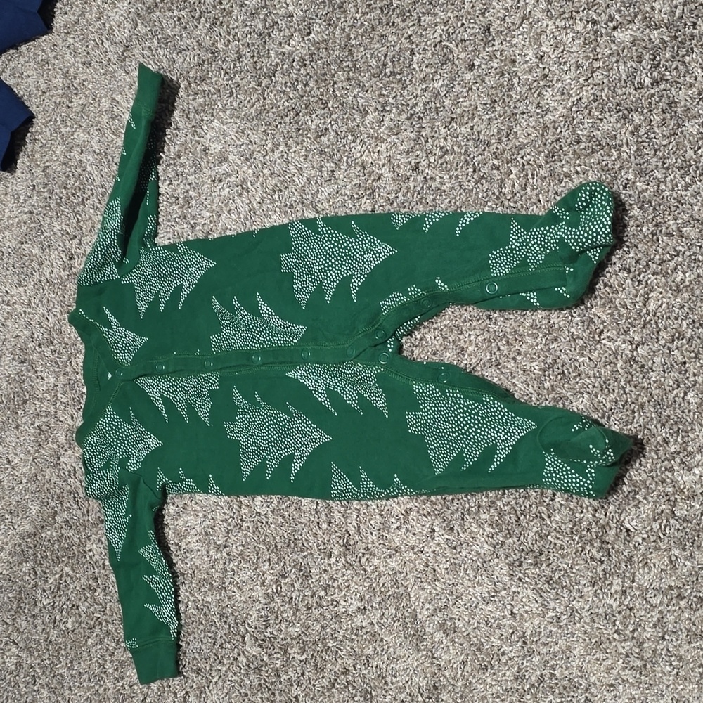 Carter Button Christmas Onesie